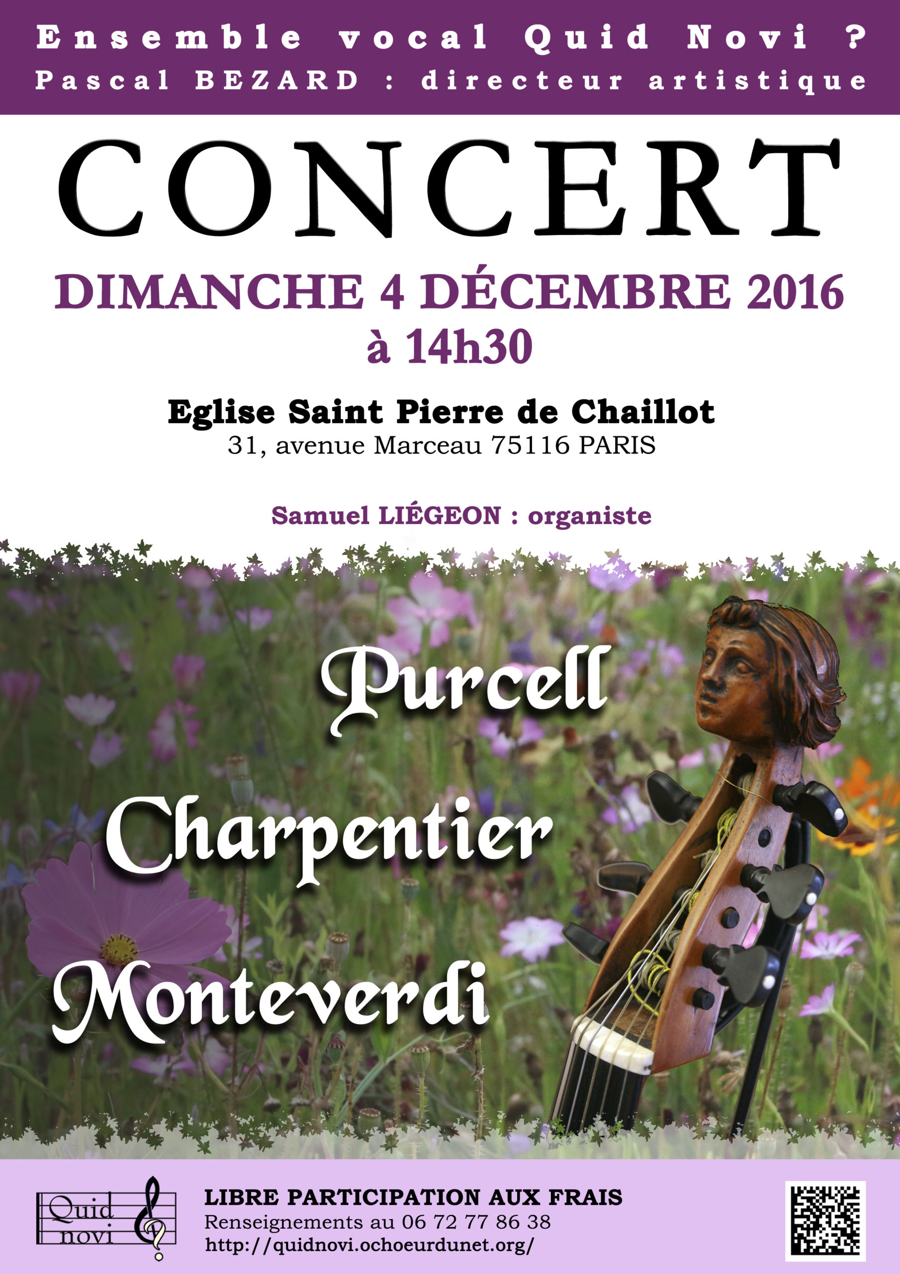 Charpentier/Purcell/Monteverdi à St Pierre de Chaillot